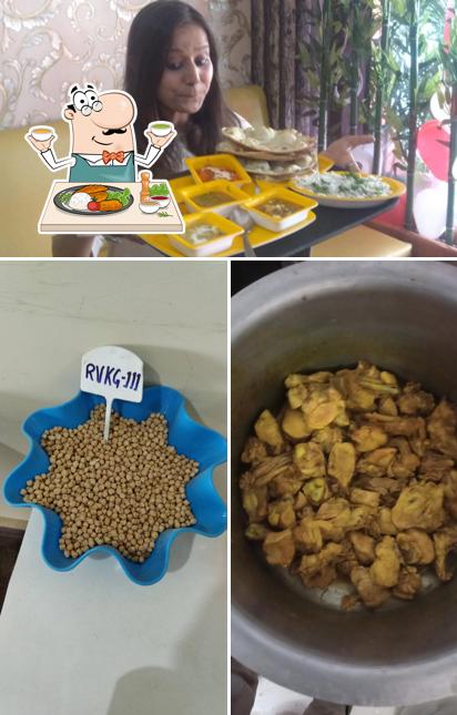 Take a look at the image depicting food and interior at Foodies Restaurant