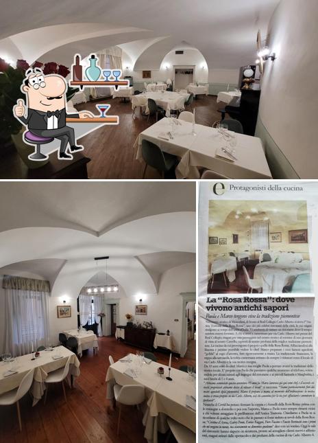 Gli interni di Antica Trattoria della Rosa Rossa