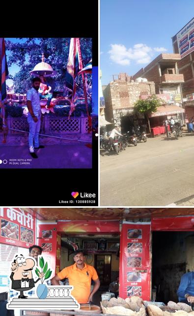 The photo of Gopi Kachori Chomu’s exterior and food