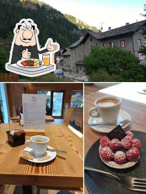 La cibo e esterno del ristorante