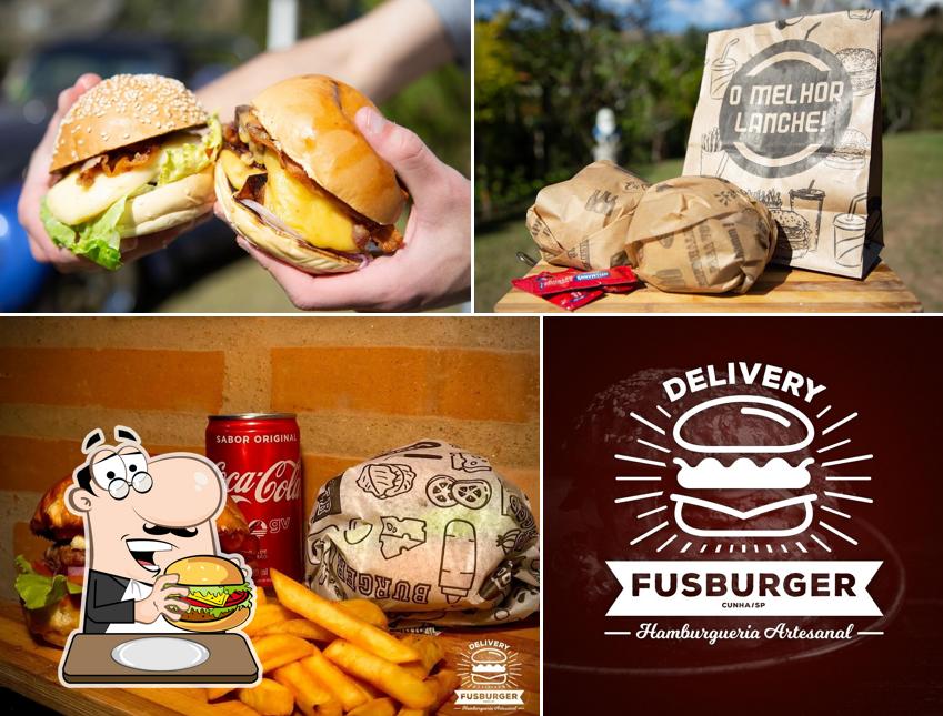Delicie-se com um hambúrguer no Fusburger