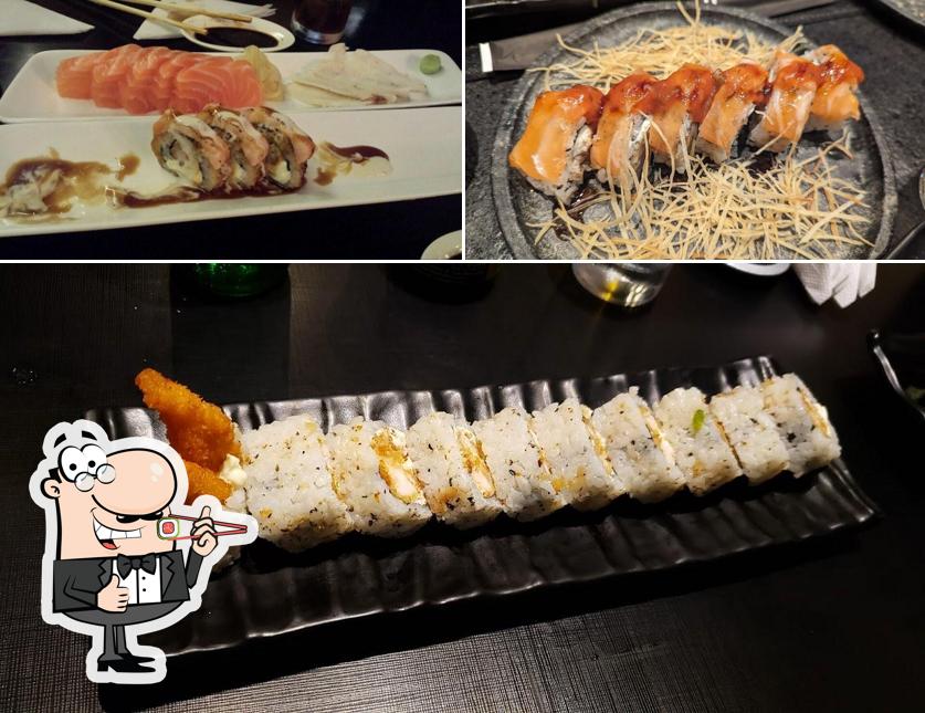 Escolha diferentes opções de sushi
