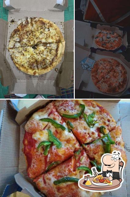 Pick pizza at Domino's Pizza