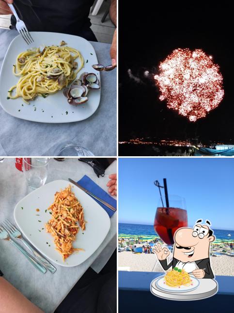 Spaghetti alla carbonara al Lido Azzurro Spaghetti alla carbonara al Lido Azzurro