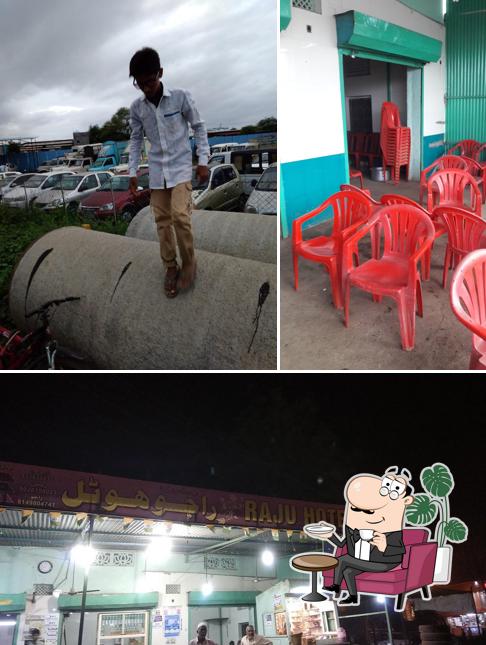 The interior of Raju Hotel