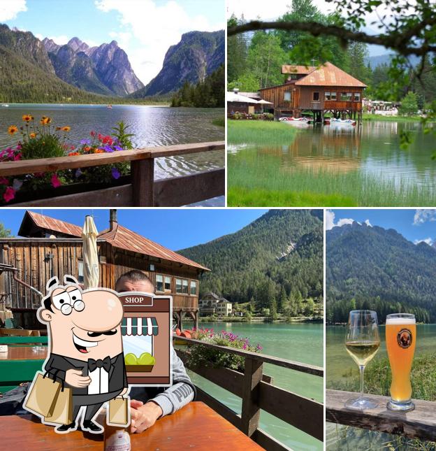 Guarda la foto che presenta la esterno e bevanda di Restaurant Am See