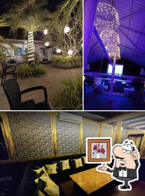 The interior of Blue Waters Bar And Restaurant