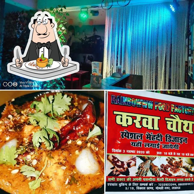 The picture of food and interior at Rainbow Food Factory