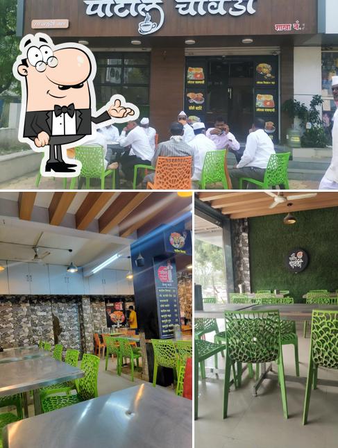 Take a seat at one of the tables at Patil Pavbhaji & Misal