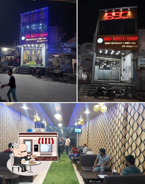 This is the photo depicting exterior and interior at Baba shukdev chaap Family restaurant & party hall
