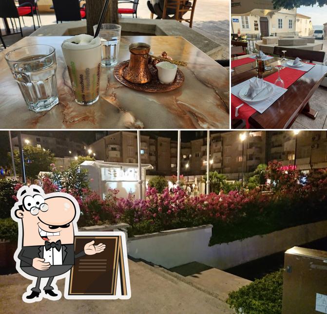 Questa è la foto che mostra la esterno e cibo di Konoba Croatika