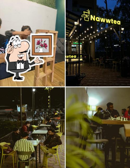 Take a seat at one of the tables at Nawwtea