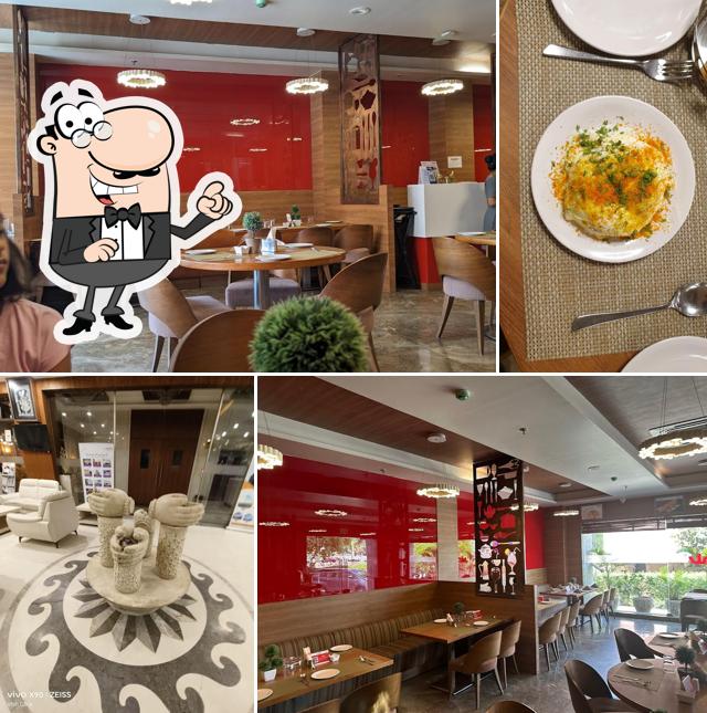 The interior of Kamat Restaurant