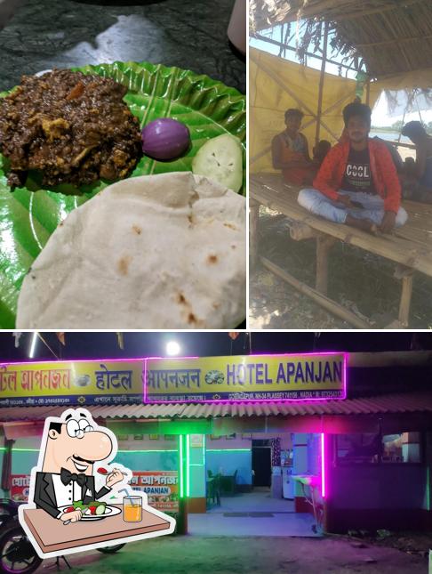 Among various things one can find food and exterior at Hotel Apanjan