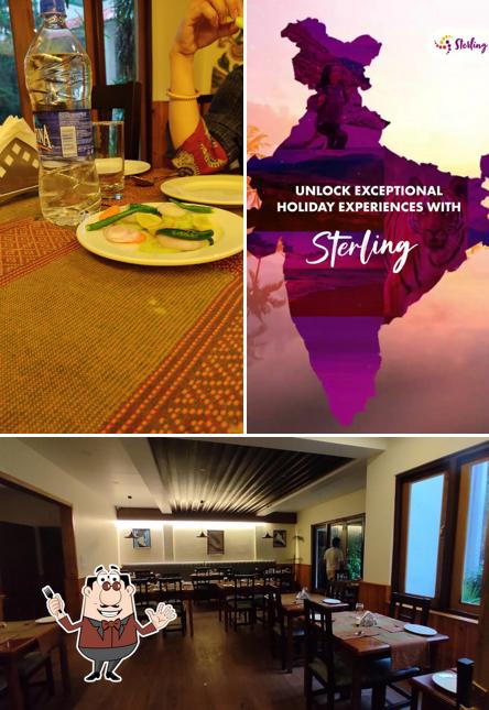 The picture of food and interior at Sterling Park Kalimpong