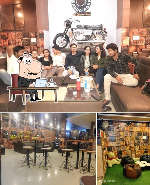 The interior of Sadda Adda cafe