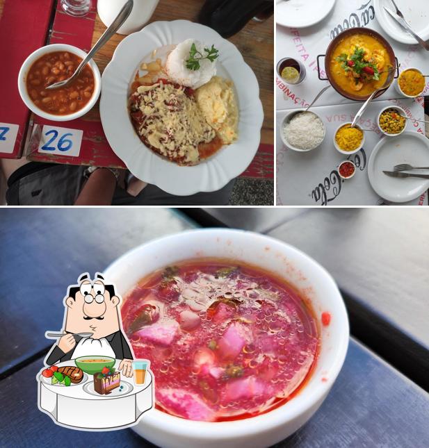 Sopa quente e azeda picante chinesa em Restaurante Portal do Pelô