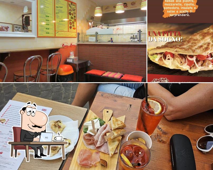 Guarda la immagine che mostra la interni e cibo di Piadina Piu'