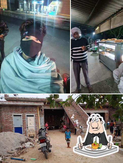 The photo of food and exterior at Annapurna Dhaba