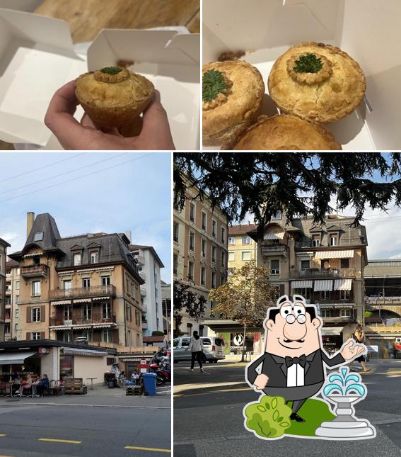 Questa è la foto che mostra la esterno e cibo di le Romantica Sàrl