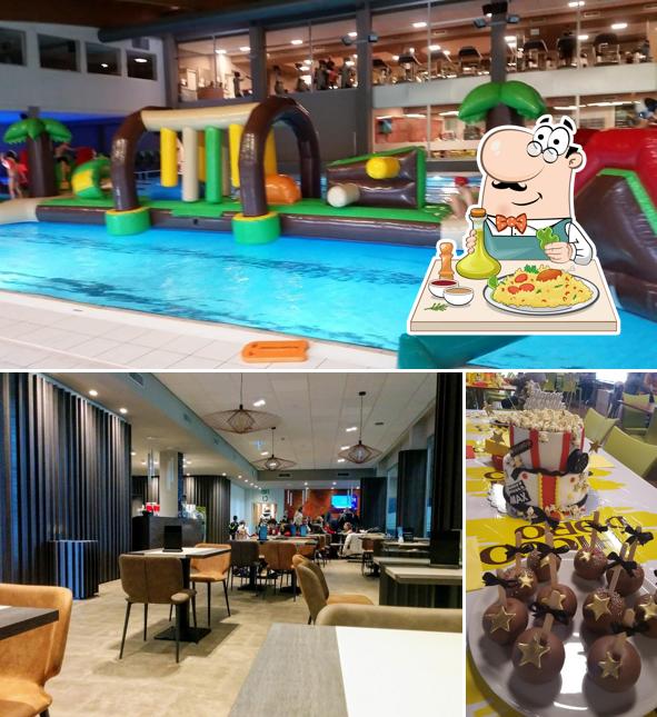 Questa è la immagine che presenta la cibo e interni di A-CLUB