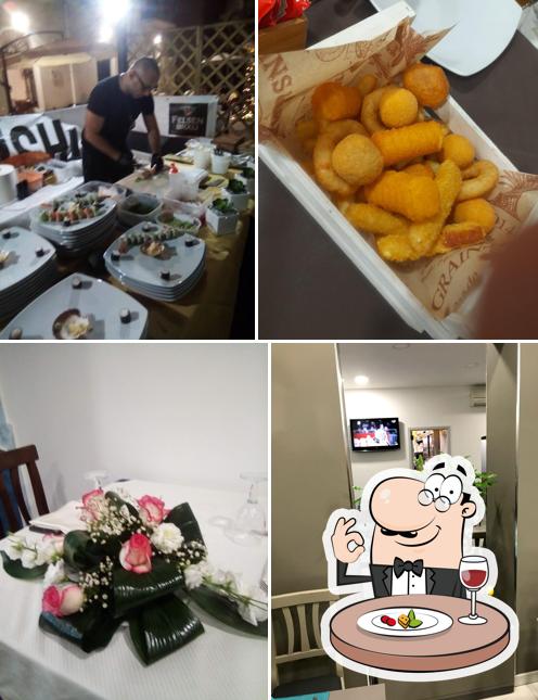 La cibo e interni del ristorante