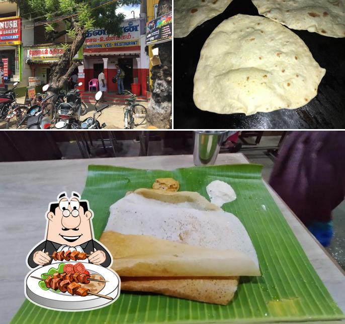 Dinakaran Vegetarian Restaurant is distinguished by food and exterior