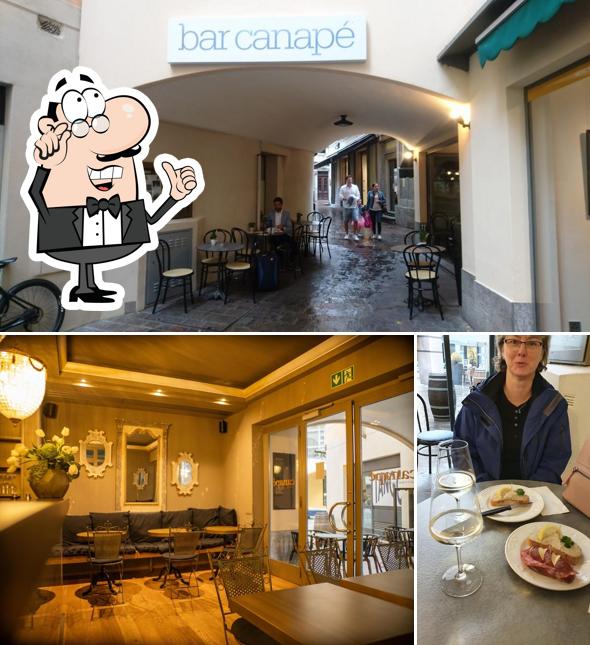 Gli interni di Canapé Bar