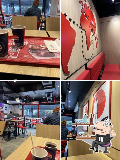The interior of KFC