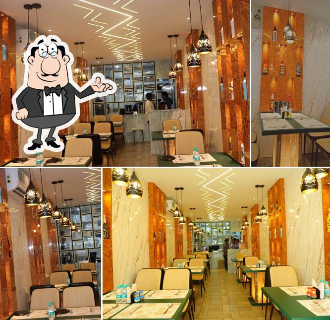 The interior of Nikhar's Cafe