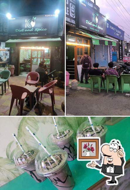 Take a seat at one of the tables at Diet & Spice