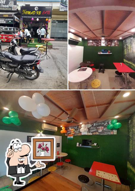 The image of Nomad KB Cafe’s interior and exterior