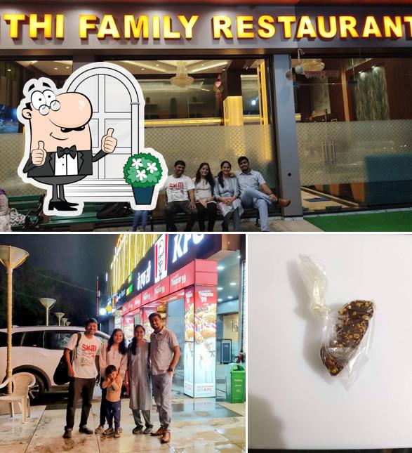 Take a look at the image showing exterior and food at Atithi Legends