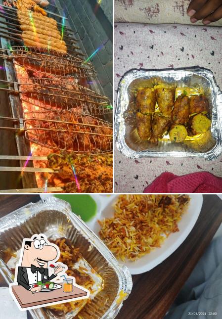 Food at Delhi spice roll hut