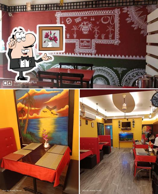 The interior of Red Chilly Restaurant
