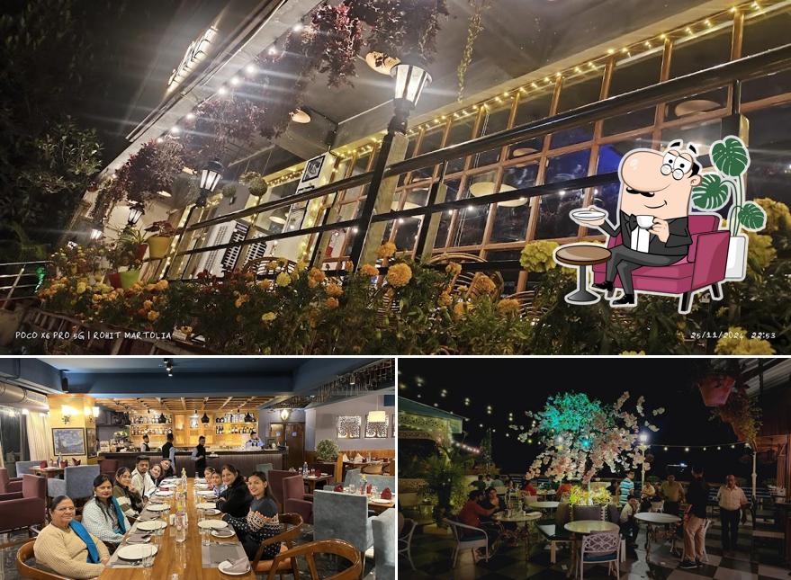 The interior of Auric Restaurant & Rooftop Cafe