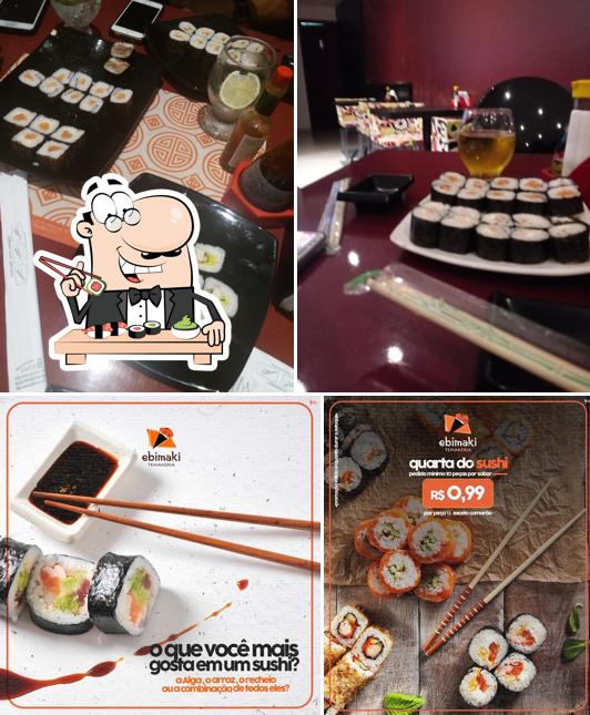 Peça diversas opções de sushi