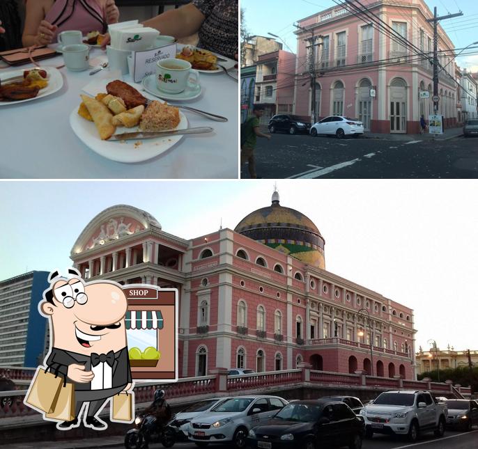 O Seringal Hotel se destaca pelo exterior e mesa de jantar