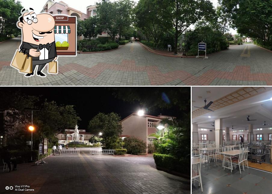 Take a look at the picture displaying exterior and interior at Anand Vihar Bhojnalaya