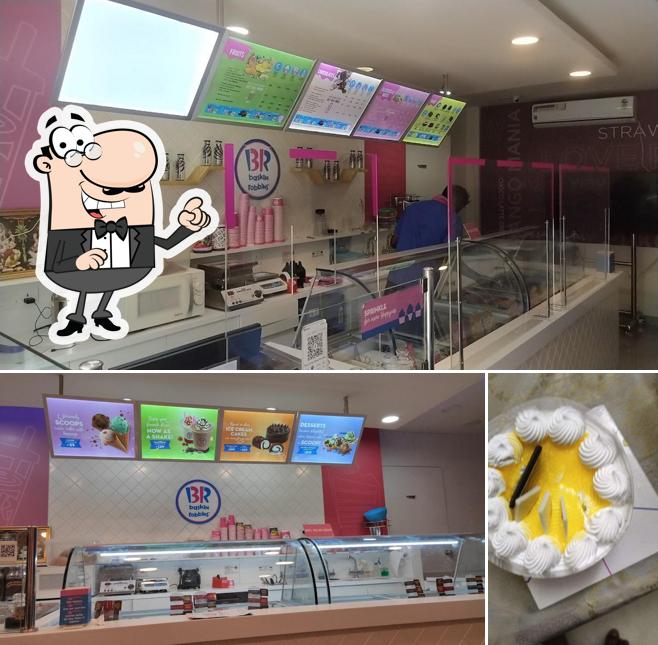 The interior of Baskin Robbins