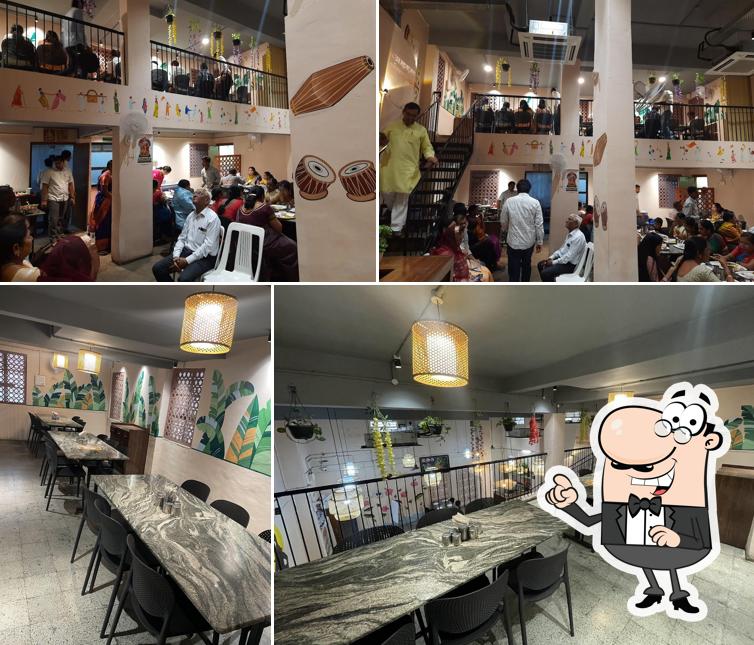 The interior of Deshpandes Samarth Veg Restaurant