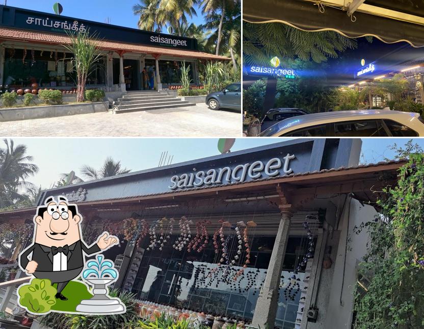 The outside area is an important feature of Saisangeet Vegetarian Restaurant