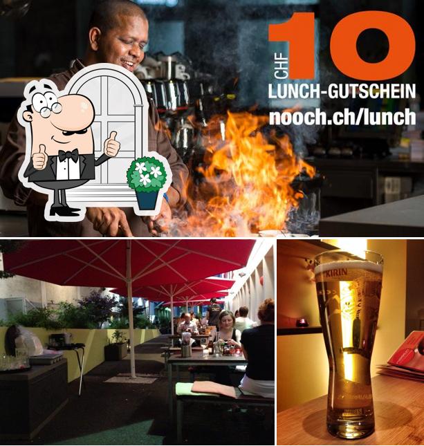 Dai un’occhiata alla foto che mostra la esterno e birra di Nooch Asian Kitchen