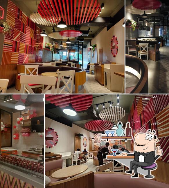 Take a seat at one of the tables at CREAM STONE