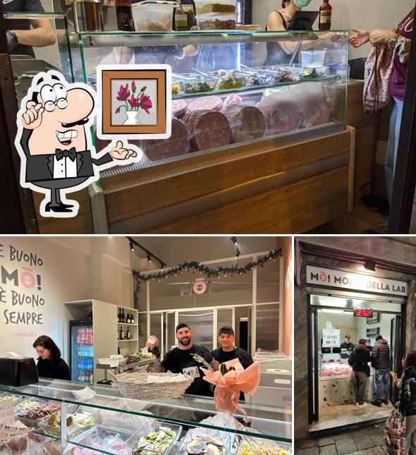 Gli interni di Mò Mortadella Lab Via De Monari