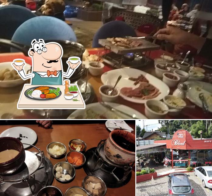 Entre diversos coisas, comida e exterior podem ser encontrados no Blend Restaurant & Fondue