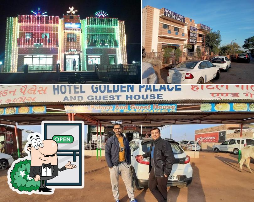 Check out how Hotel Gomat Heritage And Restaurant looks outside