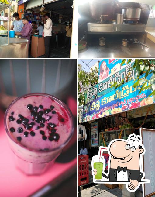 Enjoy a beverage at Krishna bakery