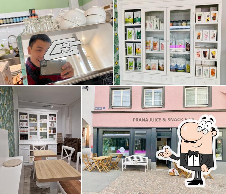 Gli interni di Prana Vegan Juice&Snack Bar