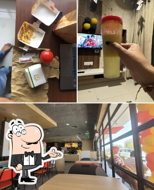 Take a seat at one of the tables at McDonald's